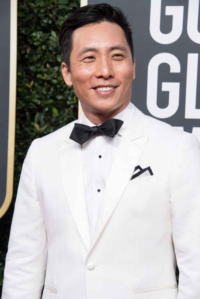 Actor Kelvin Yu attends the 75th Annual Golden Globes Awards red carpet 4chion lifestyle