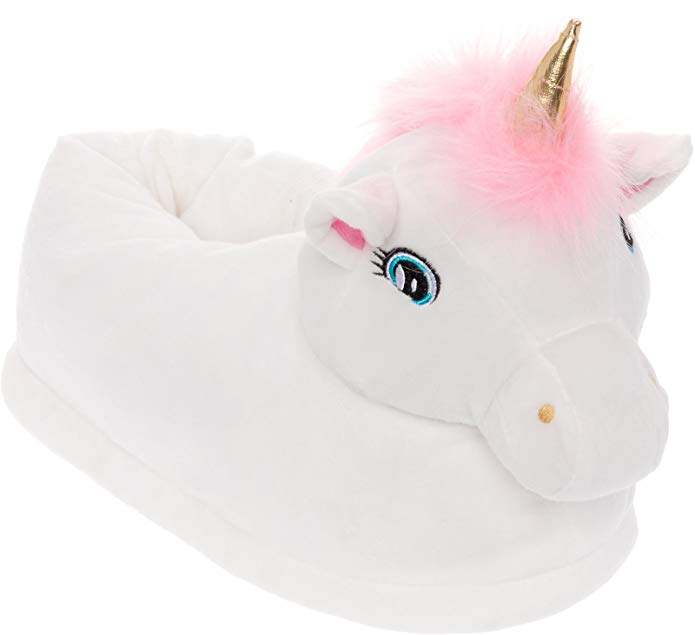 Silver Lilly Light up LED Unicorn Slippers amazon holiday ad 4chion lifestyle