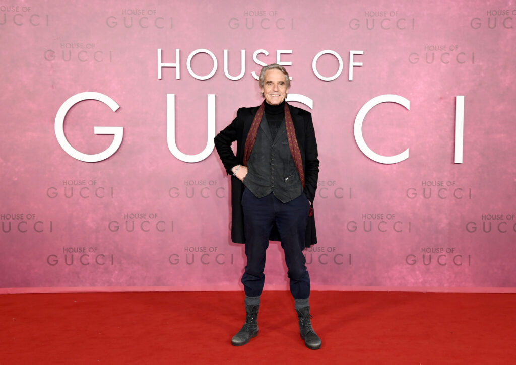 Jeremy Irons attends the UK Premiere Of "House of Gucci" 